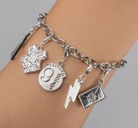 Harry Potter - Braccialetto Charm Lumos Serpeverde - placcato Argento